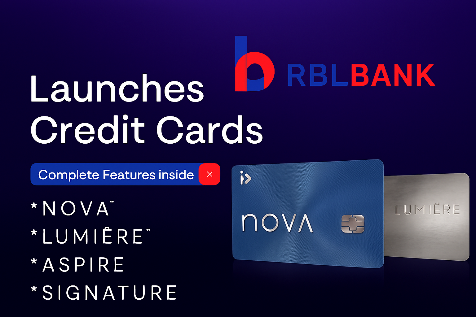 rbl bank credit card launch